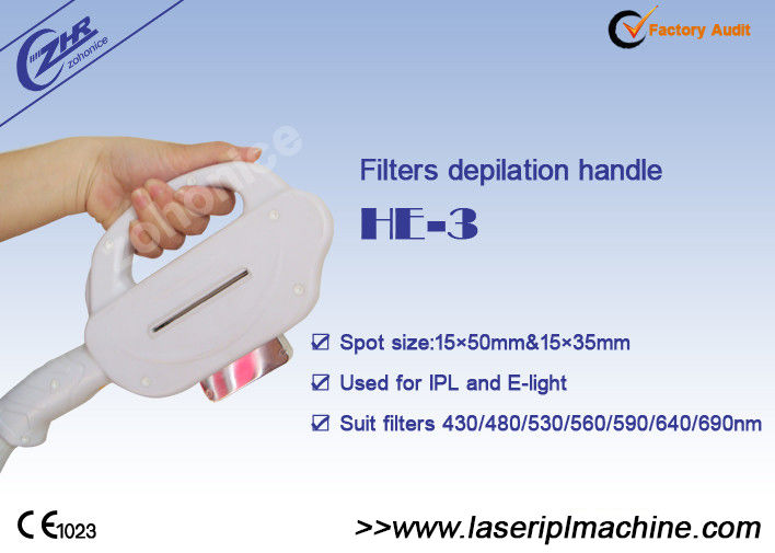 15 x 50mm / 15 x 35mm HE-3 IPL Handle for E-light beauty equipment