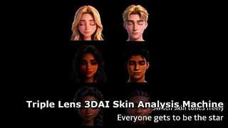 Triple Lens Facial Tester Scanner 19 Languages 8 Spectral 3D AI Skin Analysis Machine