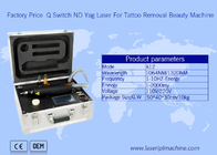Suitcase 532nm Laser Tattoo Removal Machine Mini Q Switch Nd Yag Beauty