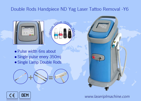 Double Rods Handpiece Q swtich Nd Yag 532nm Professional Laser Tattoo Removal Machine