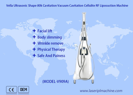 Vertical Vela Shape Machine Rf Roller Vacuum 40k Cavitation For Body