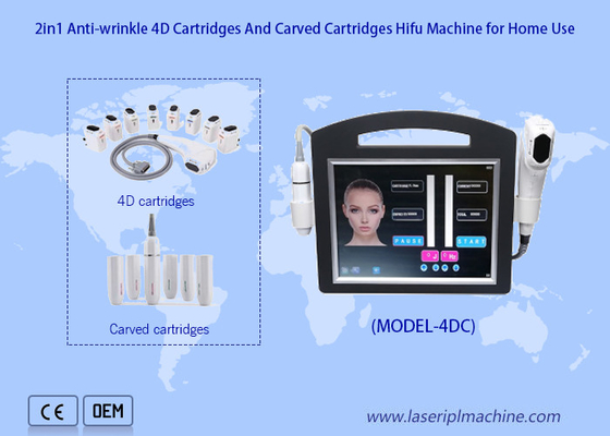 200w 4d Hifu Ultrasound Facelift Machine 2pcs Handles