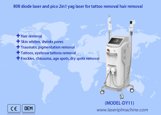 Professional 808nm Diode Laser 2 in 1 Hair Removal Picosecond Laser Tattoo Removal Device