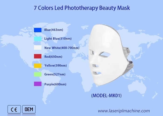 7 Colors Led Light Therapy Beauty Mask For Wrinkle Removal Skin Care