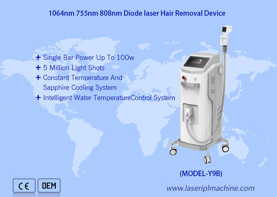 3 Wavelength Diode Laser Hair Removel Equipment 808nm 755nm 1064nm