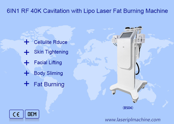 6in1 Cavitation Machine 40k Weight Loss Ultrasound Vacuum Rf Lipo Laser Device