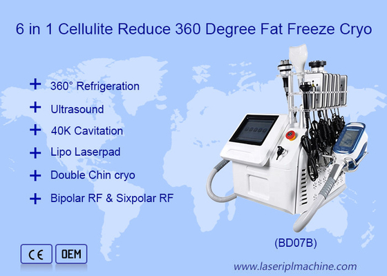 Portable 650nm Cryolipolysis Body Slimming Machine Fat Freezing 6 In1