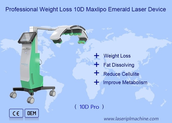 10d Emerald Laser Machine Therapy Non Invasive Fat Loss 635nm 532nm Slimming