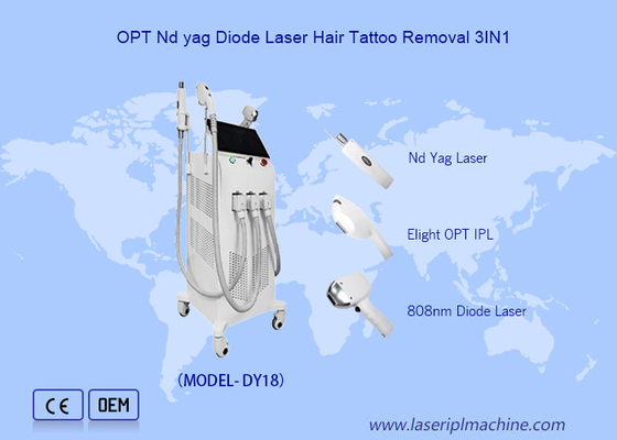 Multifunctional 3 In 1 808nm Diode Laser Hair Removal Tattoo Removal
