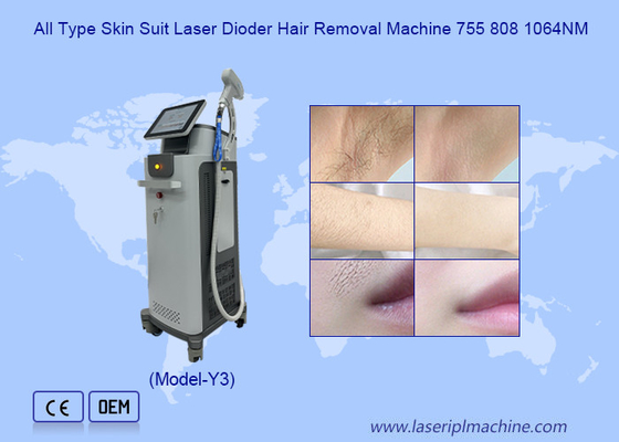 All Type Skin Painless  1064 755 808nm Diode Laser Hair Removal Machine
