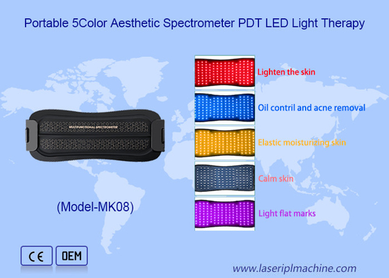 Portable PDT LED Light Therapy Skin Care Machine With Infrared Spectrometer