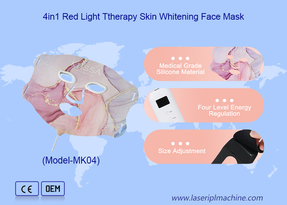 630nm/880nm/590nm/470nm Led Face Mask Light Therapy for Red/Yellow/Blue/Infrared Light Mode