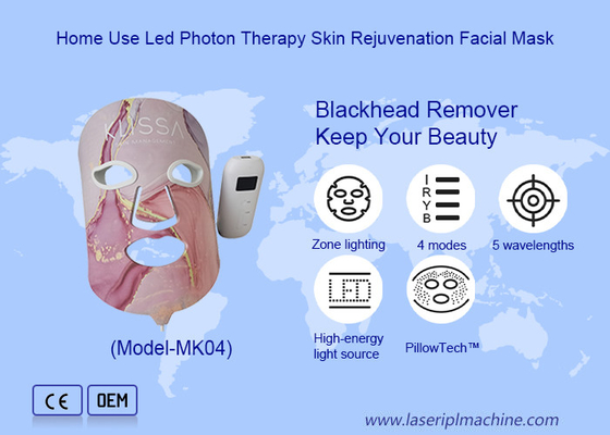 LED Maske Face Silicon Red Infrared for Skin Rejuvenation and Skin Facial Care