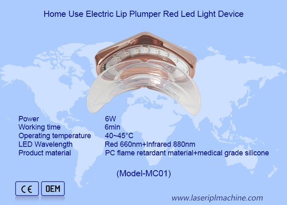 Mini Type Led Red Light Therapy Device USB Charging Silicone Lip Care