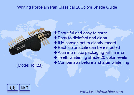 Handheld 3D Teeth Whitening Shade Guide 20 Colors Dental Bleaching