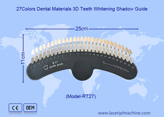 3D Shade Guide 27 Colors Comparator Tooth Bleaching Shade Chart Board
