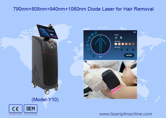 Painless 15.6" Touch Screen 808nm Diode Laser Machine For Hair Removal Skin Tightening