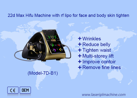 Portable 22d Max Hifu Machine With Rf Lipo For Face Lift and Body Skin Tighten