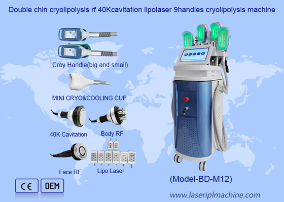 40K Cavitation RF Lipo 360 Cryo Cool Body Sculpting Fat Freezing Weight Loss Machine