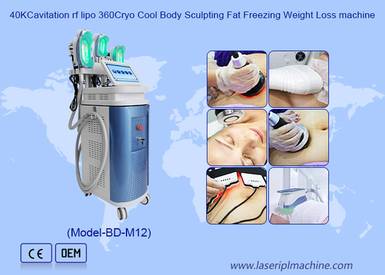 40K Cavitation RF Lipo 360 Cryo Cool Body Sculpting Fat Freezing Weight Loss Machine