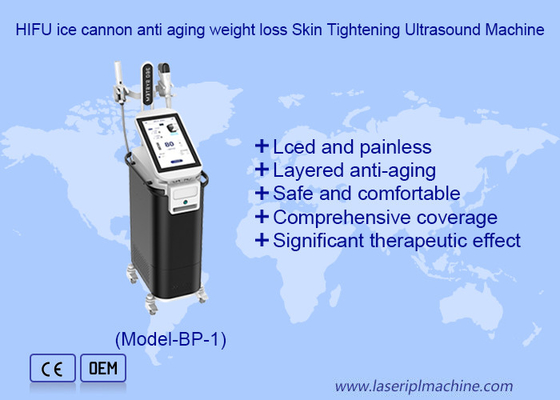 HIFU Wrinkle Removal V Line Ice Cryo Ultrasound Skin Rejuvenation Machine