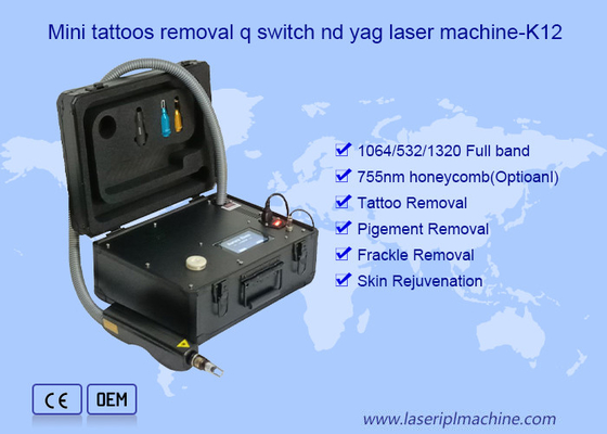 Mini Portable Q switched ND YAG Laser Remove Tattoo Pigment Removal Machine