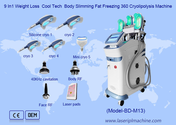 9 In1 Weight Loss Cool Tech Body Slimming Fat Freezing 360Cryolipolysis Machine