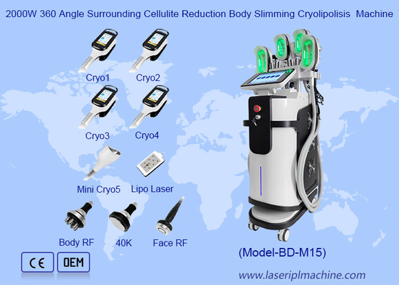2000W 360 Angle Surrounding Cellulite Reduction Body Slimming Cryolipolisis Machine