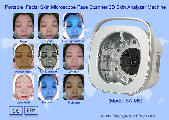 Portable Facial Skin Microscope Face Scanner 3D Skin Analyzer Machine