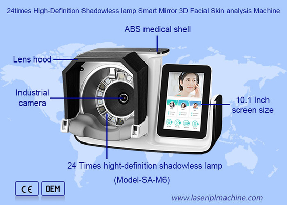 24times High Definition Shadowless Lamp Smart Mirror 3d Facial Skin Analysis Machine