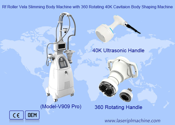 4 In 1 360 Degree Rotating 40K  RF Vacumm For Weight Loss Velashaping Slimming Machine