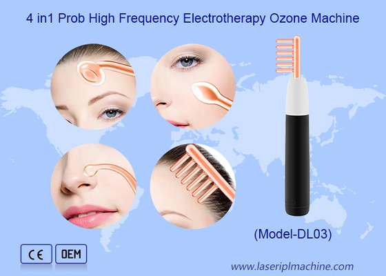 4 Tubes Argon Gas Violet And Neon Orange Electrodes High Frequency Wand Argon Machine