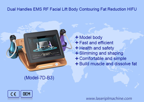 Dual Handles Anti Wrinkle Skin Tightening 7D 12D MPTS Rf 360HIFU Machine