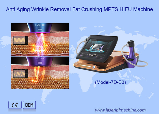 Dual Handles Anti Wrinkle Skin Tightening 7D 12D MPTS Rf 360HIFU Machine