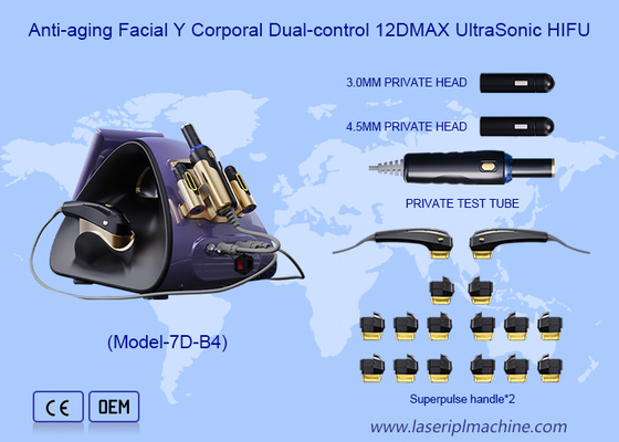 Facial Y Corporal  Skin Tightening Radar Carving Anti Aging Dual control 12DMax Hifu Machine