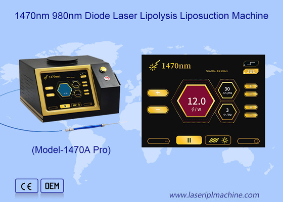 Surgery Laser for Cellulite Removal 1470nm 980nm Fiber Optic Diode Laser Liposuction Machine