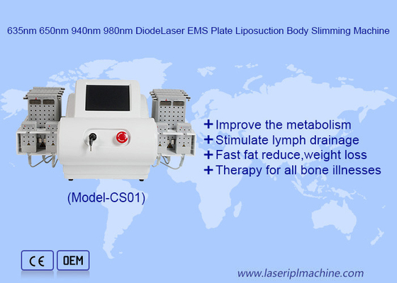 EMS Pads 635nm 650nm 940nm 980nm LipoLaser liposuction machine For Fat Removal Weight Loss