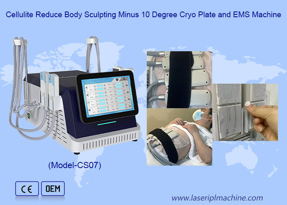 2 In 1 Cryo Plate And EMS Slimming Machine For Fat Freezing Skin Tightening