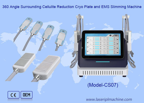 360 Angle Surrounding Cellulite Reduction Cryo Plate And Ems Slimming Machine