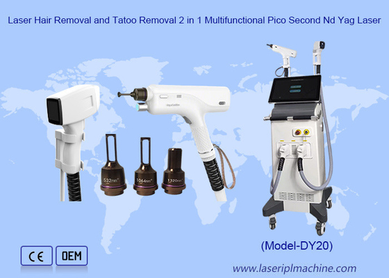 2in1 Nd Yag Pico Laser Tattoo Removal Permanent 755 1064 808nm Ice Diode Laser Hair Removal Machine
