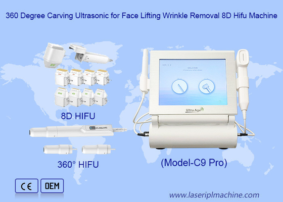 360 Degree Carving Ultrasonic for Face Lifting Wrinkle Removal 8D Hifu Machine