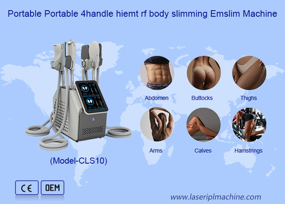 Portable 4 Handle Ems Slim Circslim Contouring Neo Rf Hi Emt  Sculpting  Machine