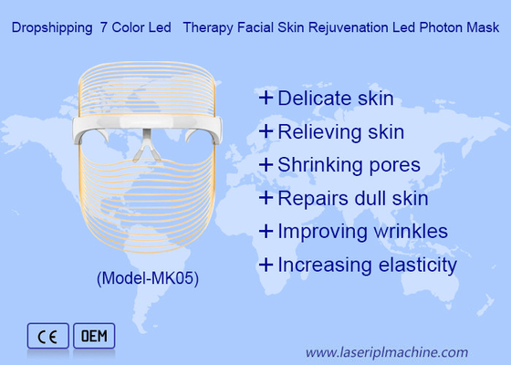 Rechargeable Wireless 7Color Beauty Light Therapy Led Facial Masks