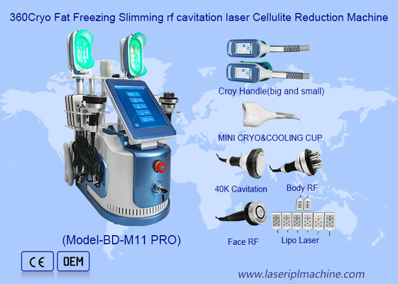 360 5MHz Cryo Fat Freezing Slimming Rf Cavitation Laser Cellulite Reduction Machine