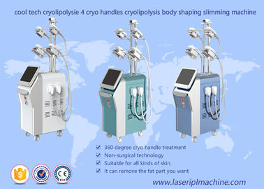 Body Shaping Cryolipolysis Vacuum Machine , 4 Handles Cryolipolysis Fat Freeze Slimming Machine