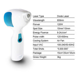 Handheld 24J/Cm2 808nm Laser Hair Removal Machine