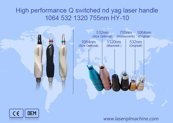 1064 532 1320 755nm Skin Rejuvenation Q Switched Nd Yag Laser Handle