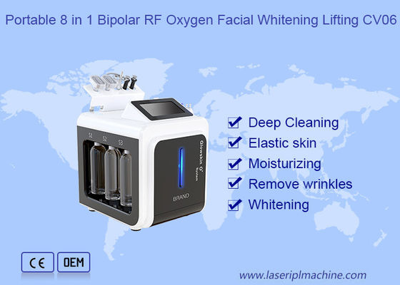 8 In 1 Bipolar RF Oxygen Facial Whitening Lifting Beauty Machine