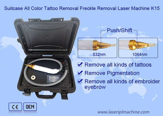Suitcase Trolley Case 3 Wavelength 1064nm Nd Yag Tattoo Removal Machine