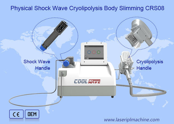 2 Handle Shock Wave Cryolipolysis Cavitation Body Slimming Machine